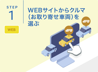 STEP1.WEBサイトからクルマ(お取り寄せ車両)を選ぶ