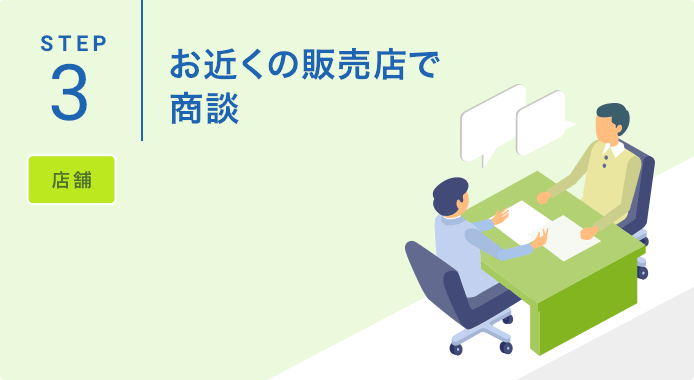 STEP3.お近くの販売店で商談